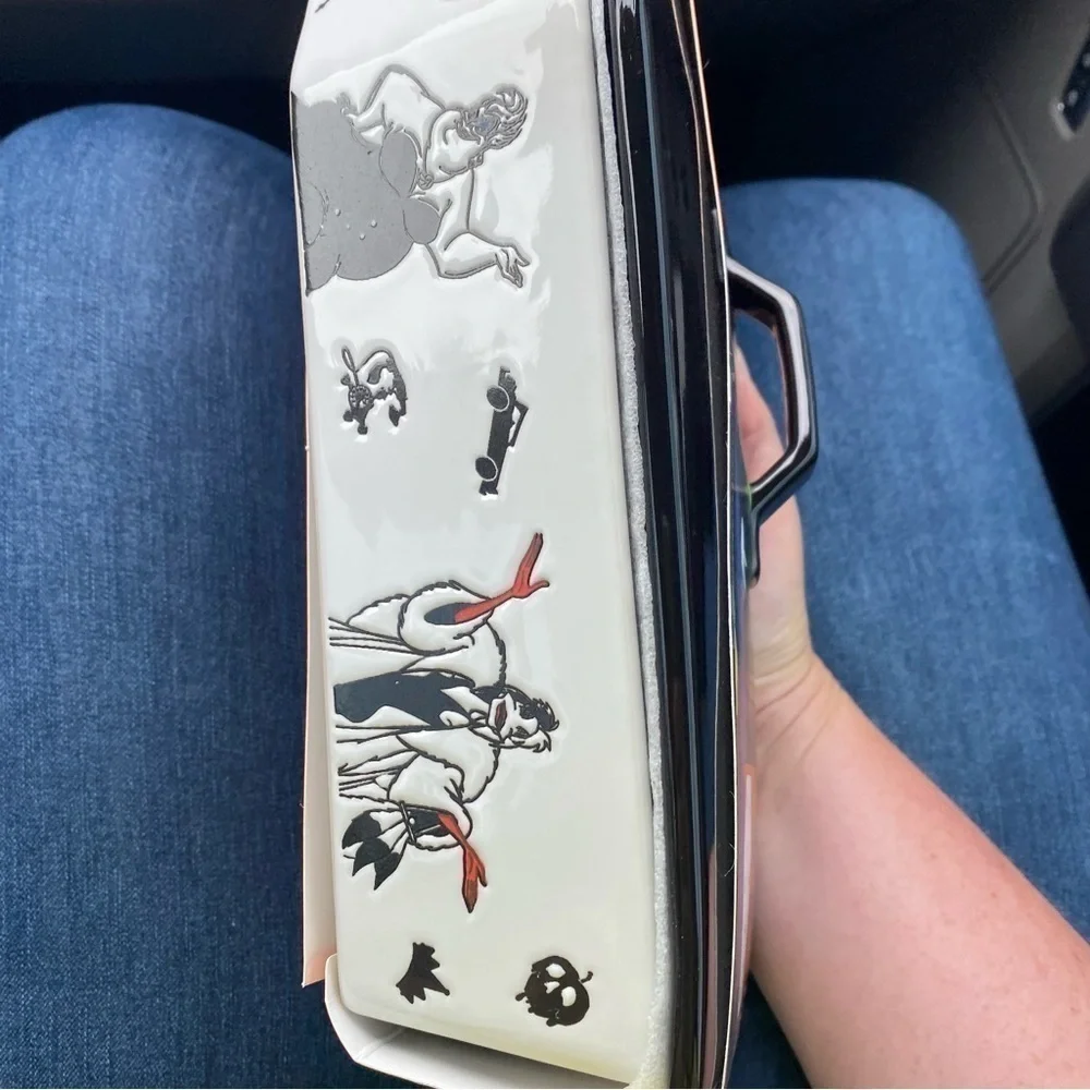 Disney Villains Coffin Shaped Baking Dish W/ Lid Handle Black Ursula Cruella NEW